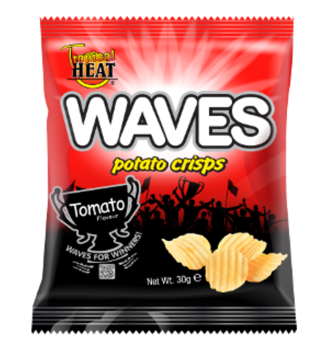 TROPICAL HEAT WAVES CRISPS TOMATO 30G